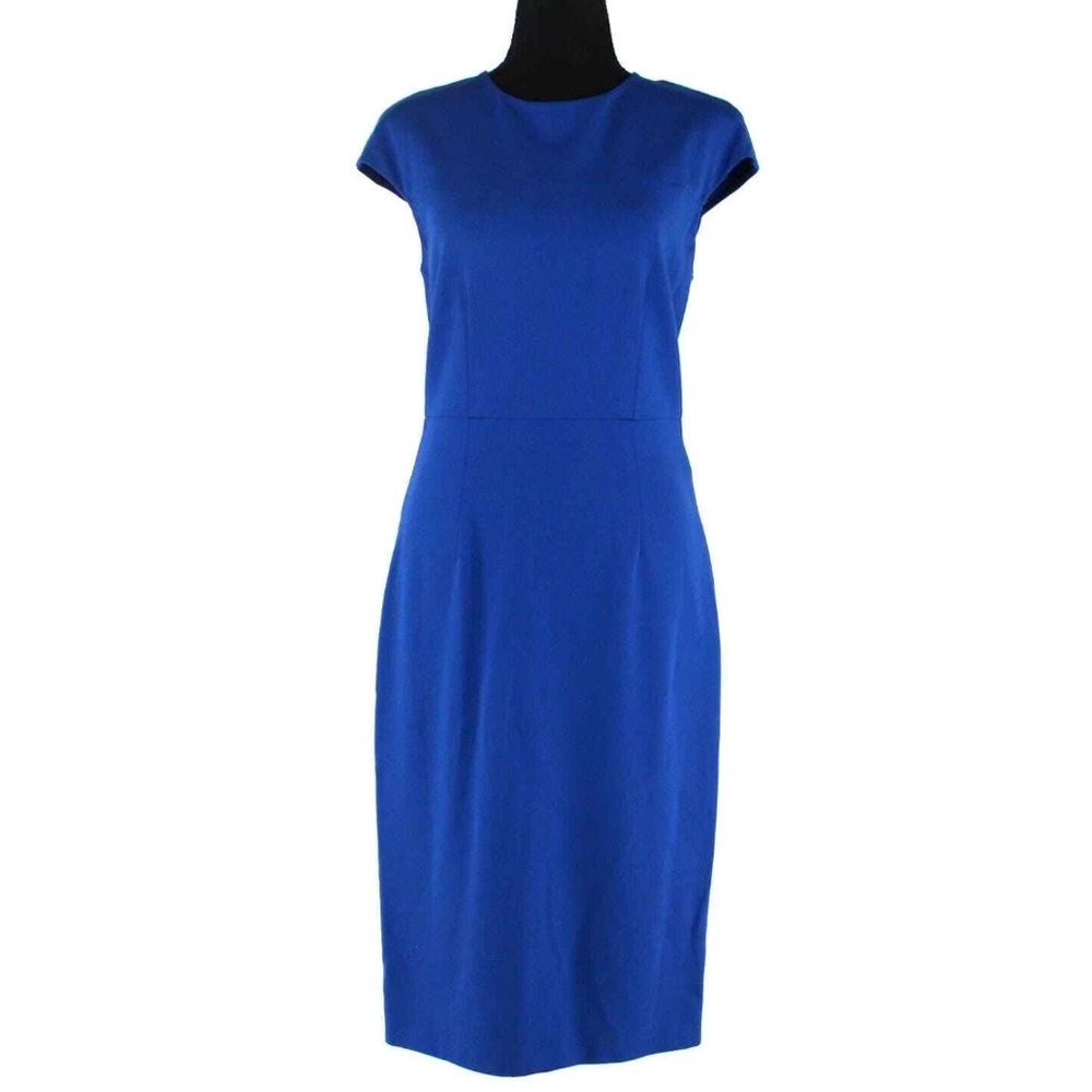 Diane Von Furstenberg Hadlie French Blue Sheath Hadlie Dress Midi- size 10